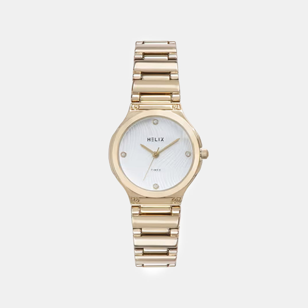 Women Quartz White Dial Analog Brass Watch TW066HL00T