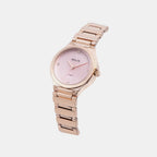 Women Quartz Pink Dial Analog Brass Watch TW066HL01T