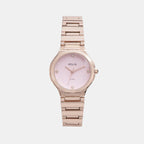Women Quartz Pink Dial Analog Brass Watch TW066HL01T