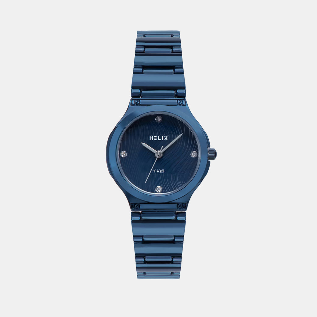 Women Quartz Blue Dial Analog Brass Watch TW066HL02T