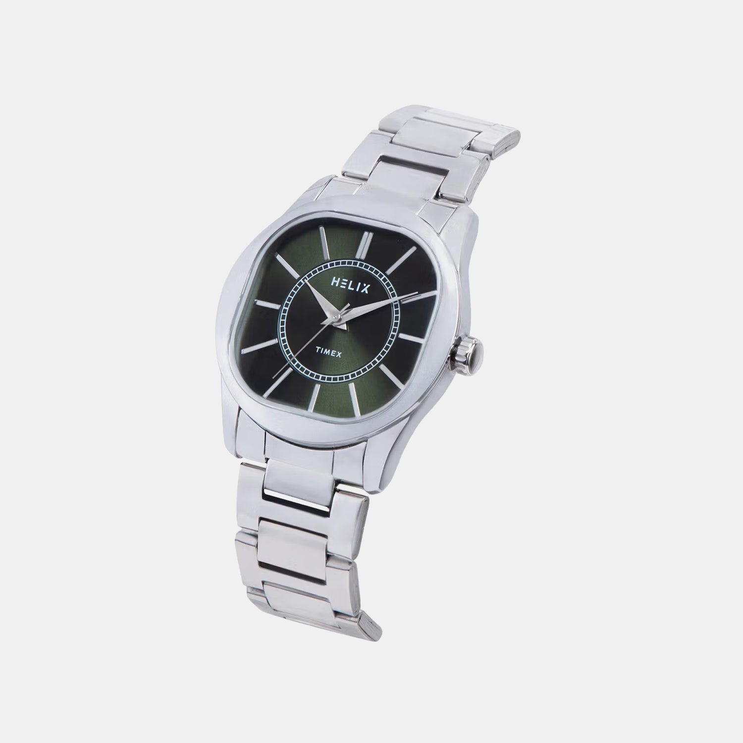 Men Quartz Green Dial Analog Stainless Steel Watch TW067HG00T
