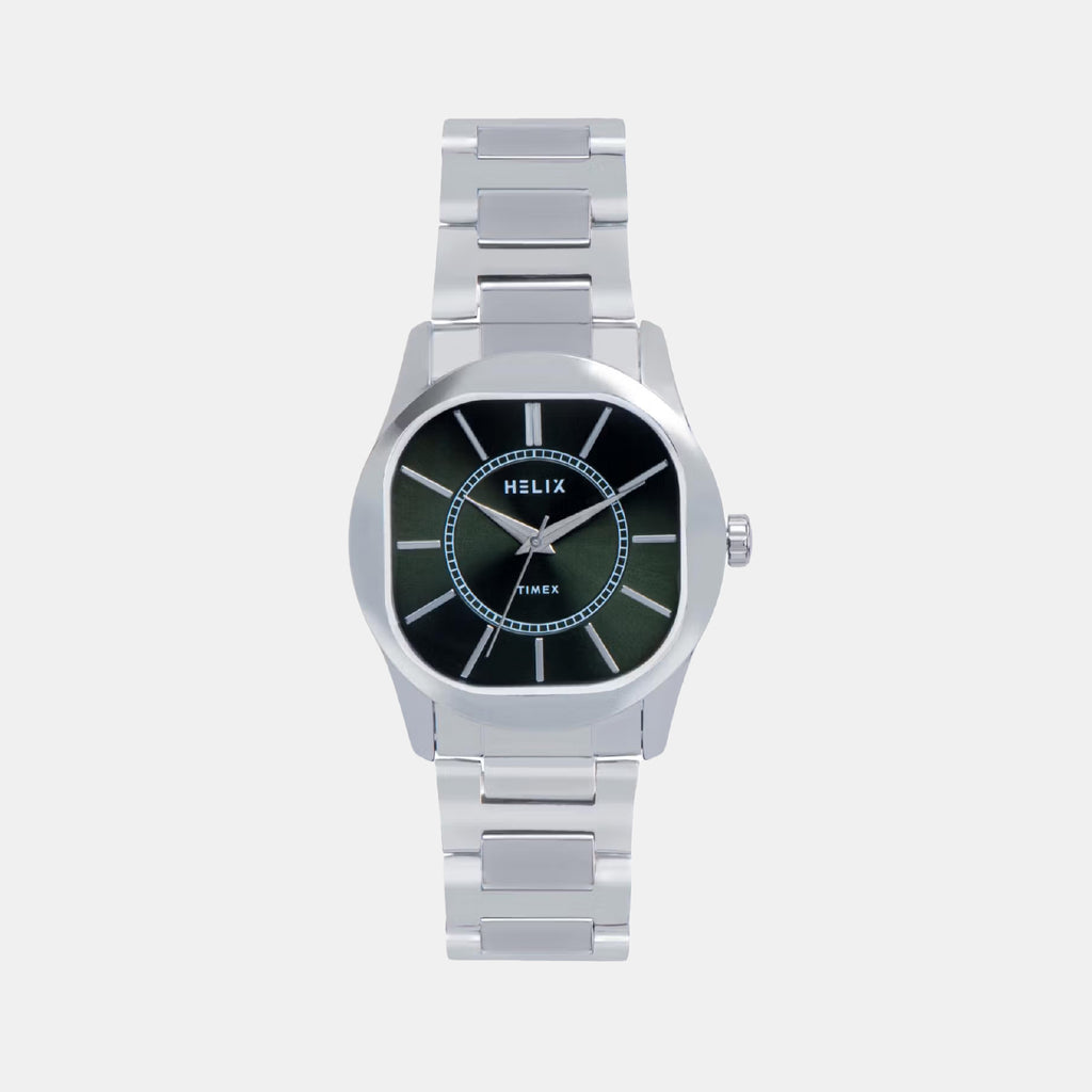 Men Quartz Green Dial Analog Stainless Steel Watch TW067HG00T
