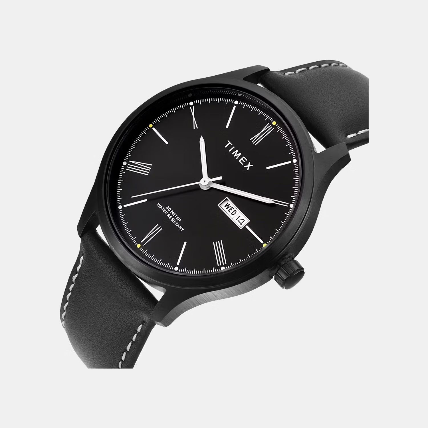 Fashion Men Quartz Dial Analog Leather Watch TW0TG6523