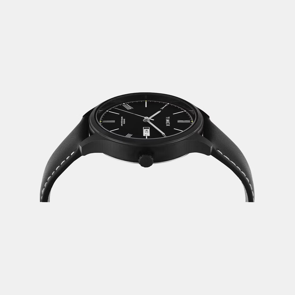 Fashion Men Quartz Dial Analog Leather Watch TW0TG6523