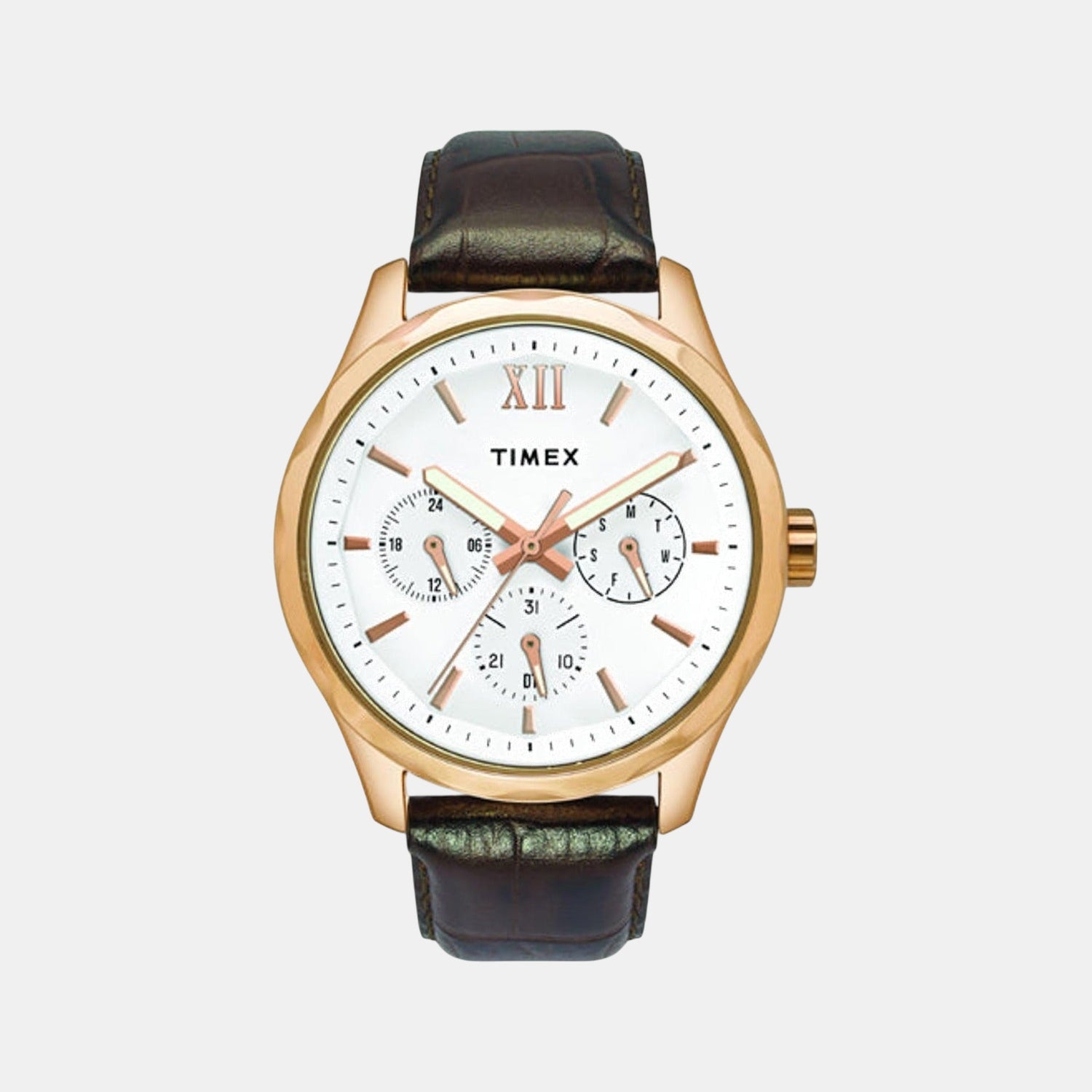 Empera Men Quartz White Dial Chronograph Leather Watch TW0TG7600