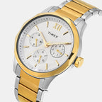 Fashion Men Quartz White Dial Multi-Function Stainless Steel Watch TW0TG7624