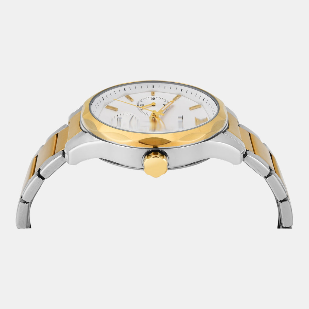 Fashion Men Quartz White Dial Multi-Function Stainless Steel Watch TW0TG7624