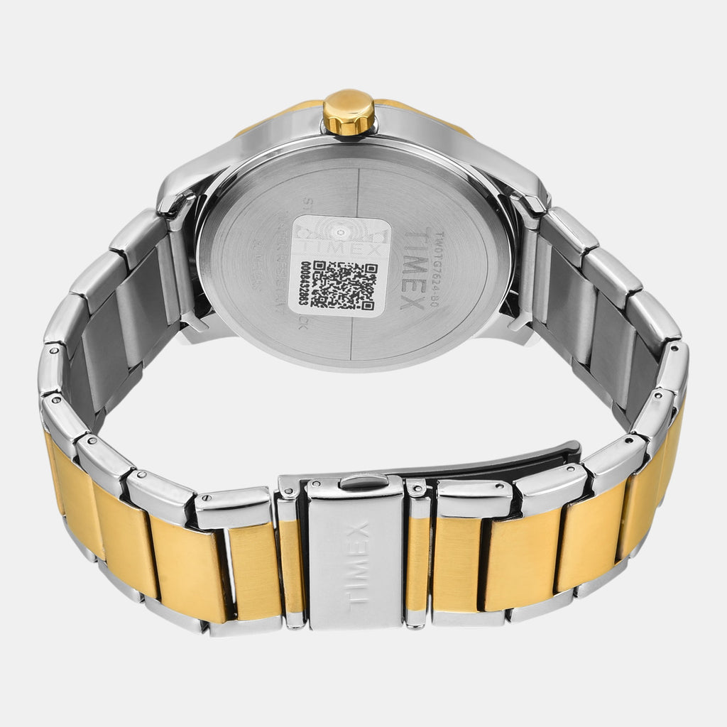 Fashion Men Quartz White Dial Multi-Function Stainless Steel Watch TW0TG7624