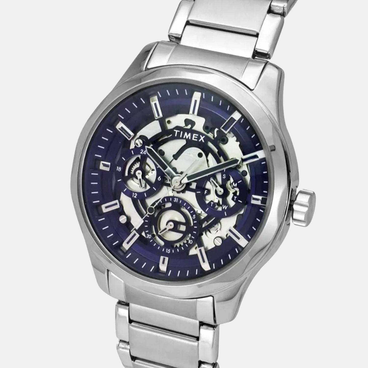 Signio Men Quartz Blue Dial Multi-Function Stainless Steel Watch TW0TG7627