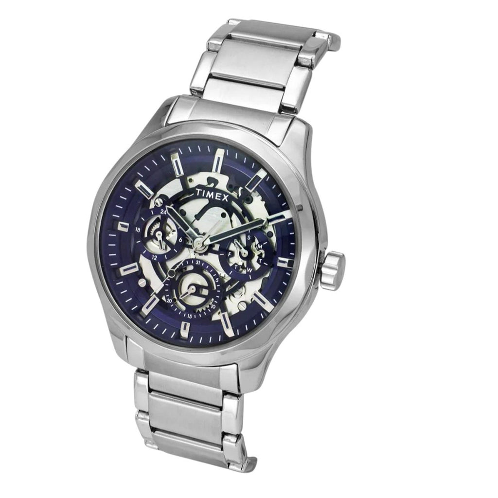 E Class Men Quartz Blue Dial Multi-Function Stainless Steel Watch TW0TG7627