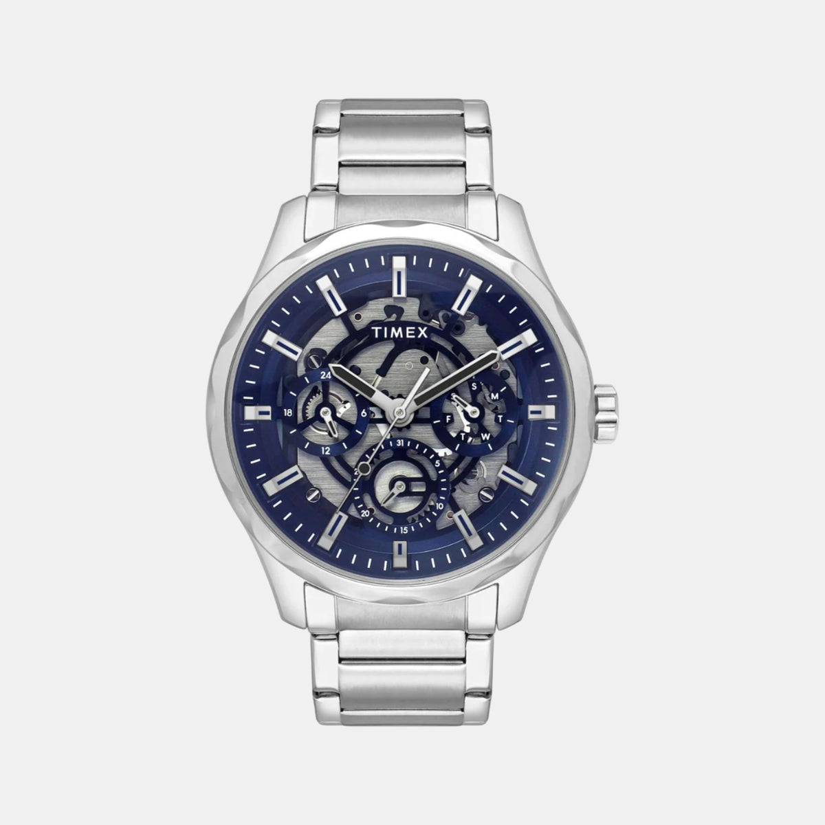 Signio Men Quartz Blue Dial Multi-Function Stainless Steel Watch TW0TG7627