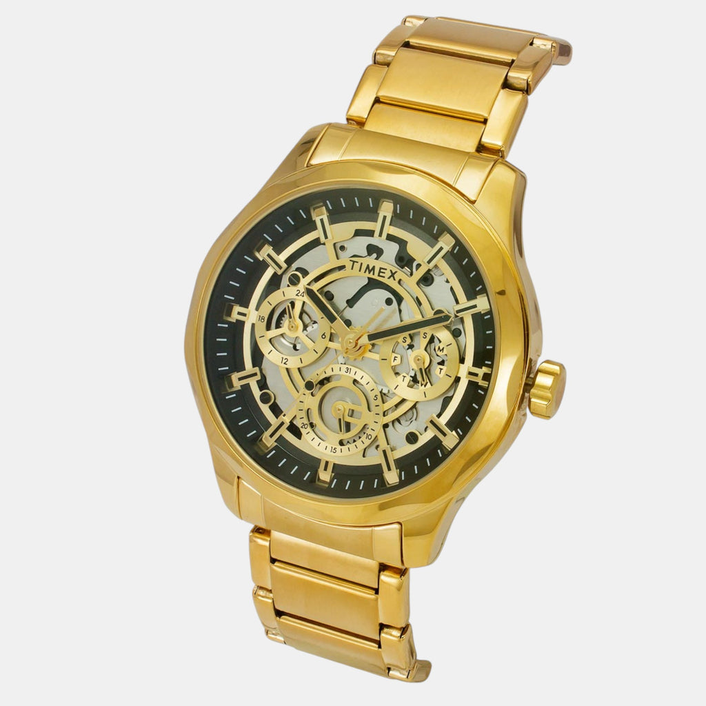 E Class Men Quartz Black Dial Multi-Function Stainless Steel Watch TW0TG7628