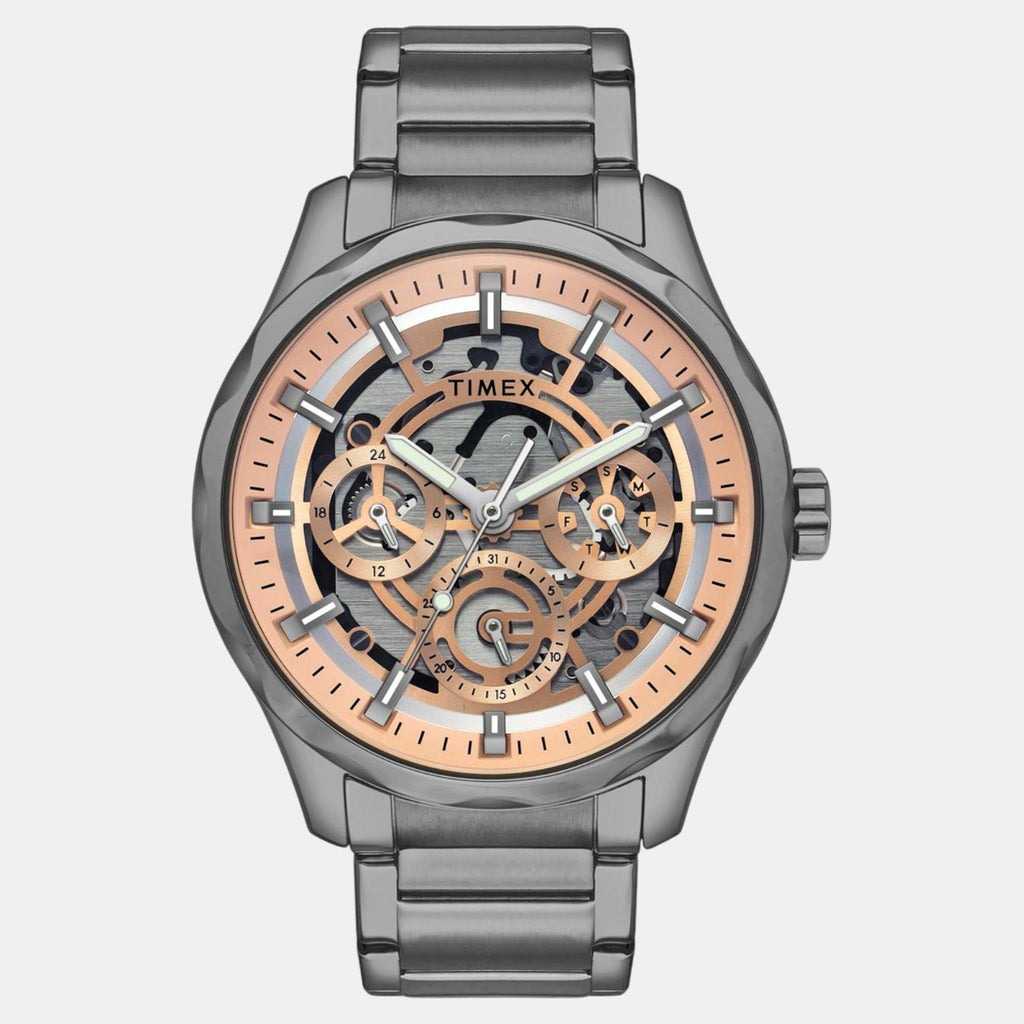 E Class Men Quartz Copper Dial Multi-Function Stainless Steel Watch TW0TG7631