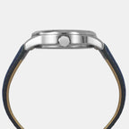 Fashion Men Quartz Blue Dial Multi-Function Leather Watch TW0TG7632