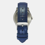 Fashion Men Quartz Blue Dial Multi-Function Leather Watch TW0TG7632