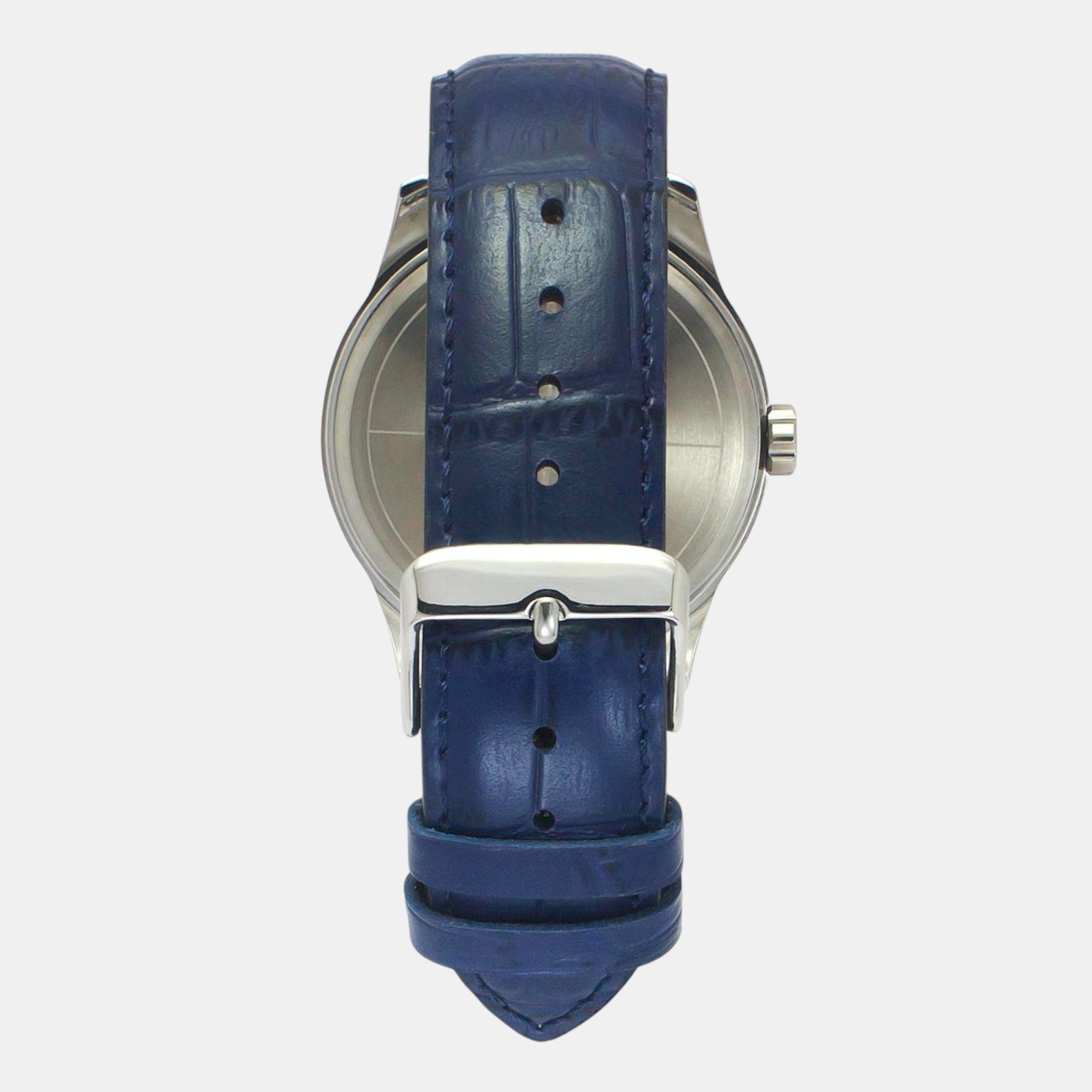 Fashion Men Quartz Blue Dial Multi-Function Leather Watch TW0TG7632