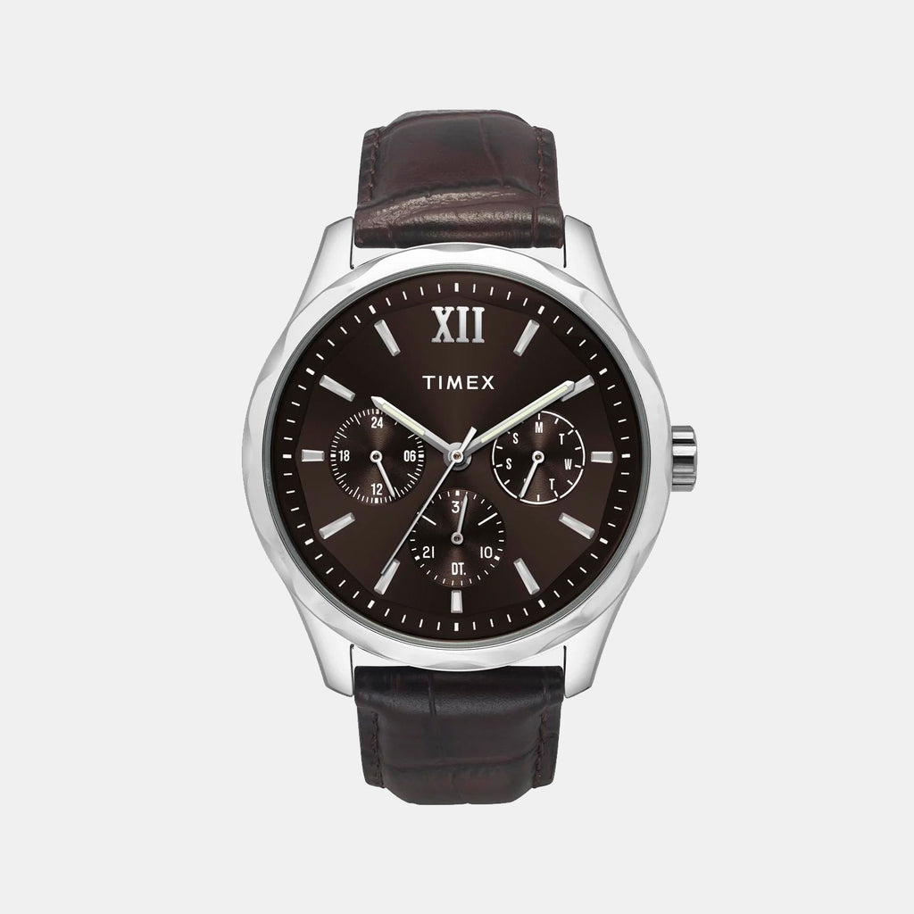 Timex Round Brown Multi-Function watch