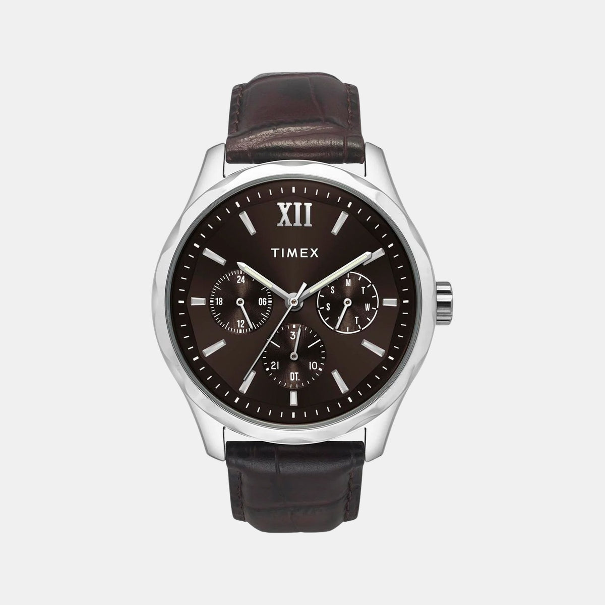 Signio Men Quartz Brown Dial Multi-Function Leather Watch TW0TG7633