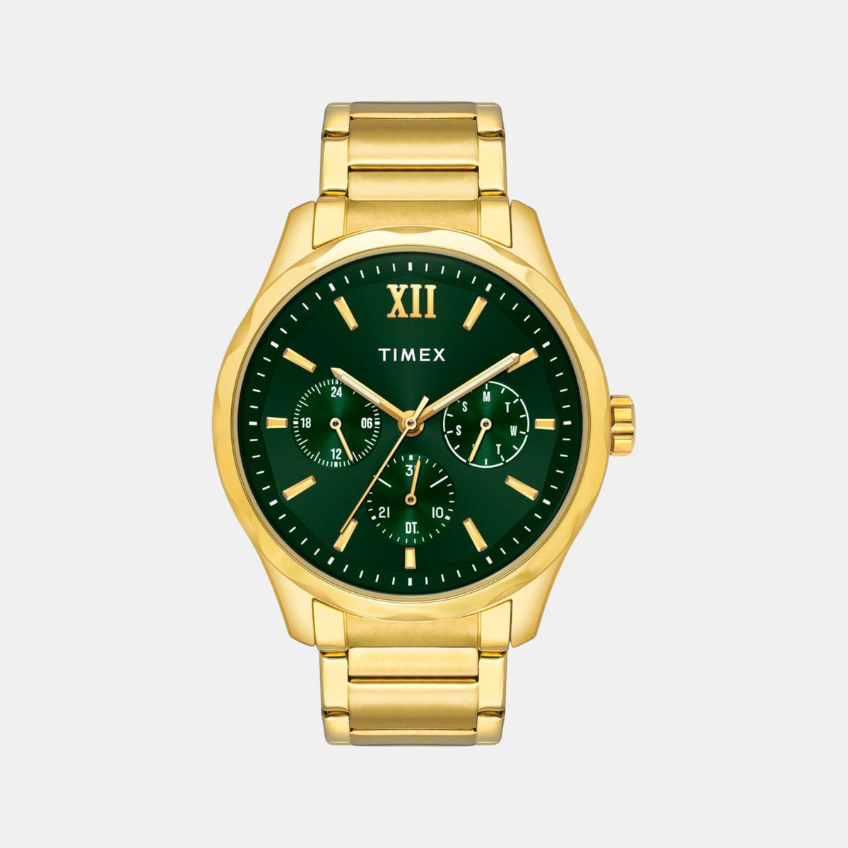 Signio Men Quartz Green Dial Multi-Function Stainless Steel Watch TW0TG7635