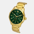 Fashion Men Quartz Green Dial Multi-Function Stainless Steel Watch TW0TG7635