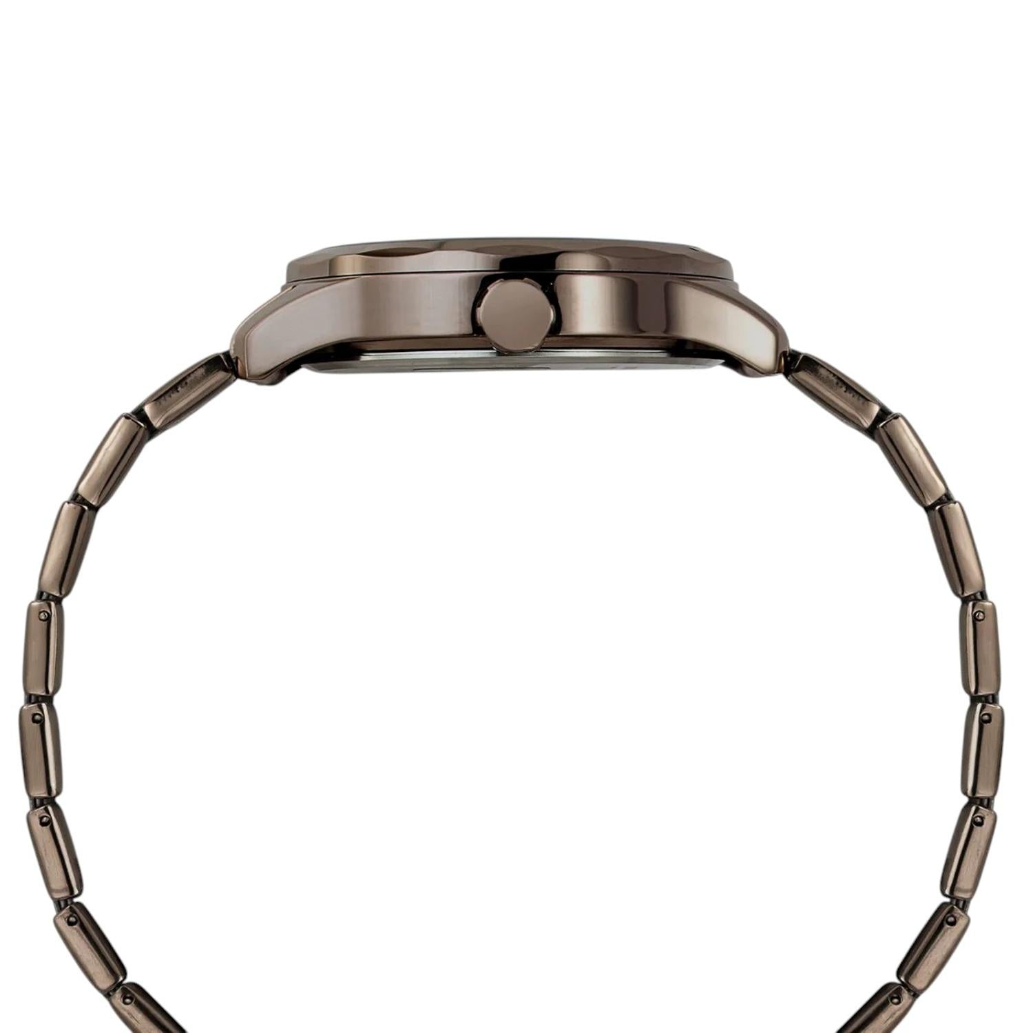 Fashion Men Quartz Brown Dial Multi-Function Stainless Steel Watch TW0TG7636