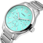 Fashion Men Quartz Tiffany Blue Dial Multi-Function Stainless Steel Watch TW0TG7639