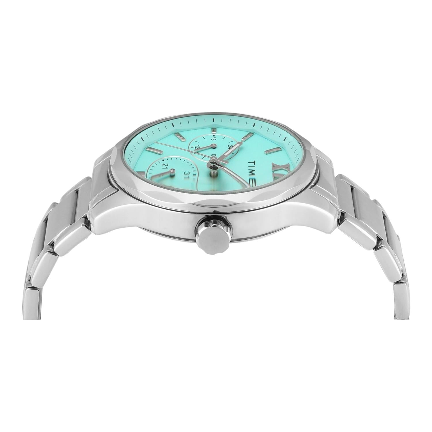 Fashion Men Quartz Tiffany Blue Dial Multi-Function Stainless Steel Watch TW0TG7639