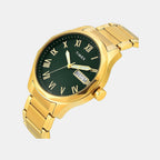Fashion Men Quartz Green Dial Analog Stainless Steel Watch TW0TG7640