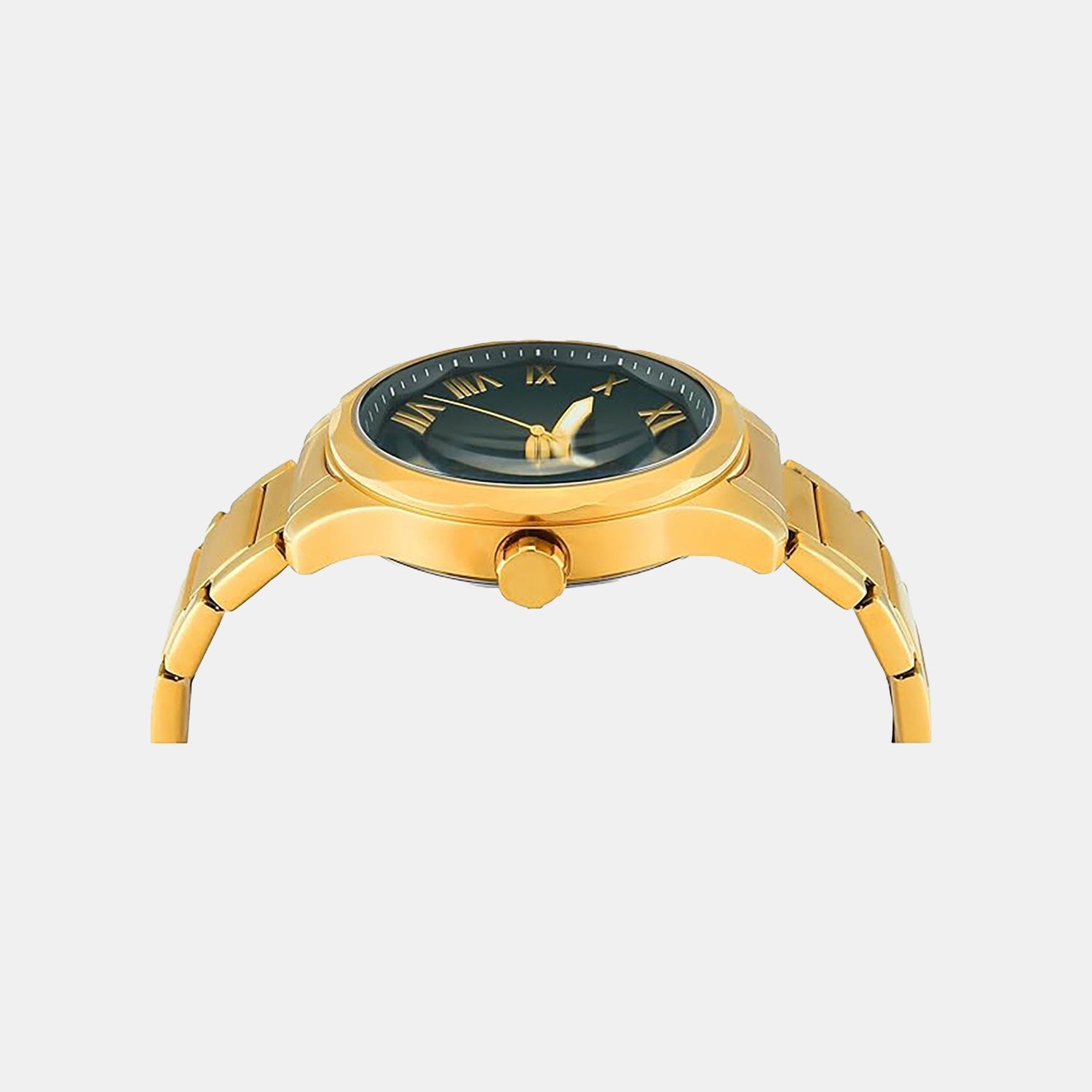 Fashion Men Quartz Green Dial Analog Stainless Steel Watch TW0TG7640