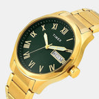 Signio Men Quartz Green Dial Analog Stainless Steel Watch TW0TG7640