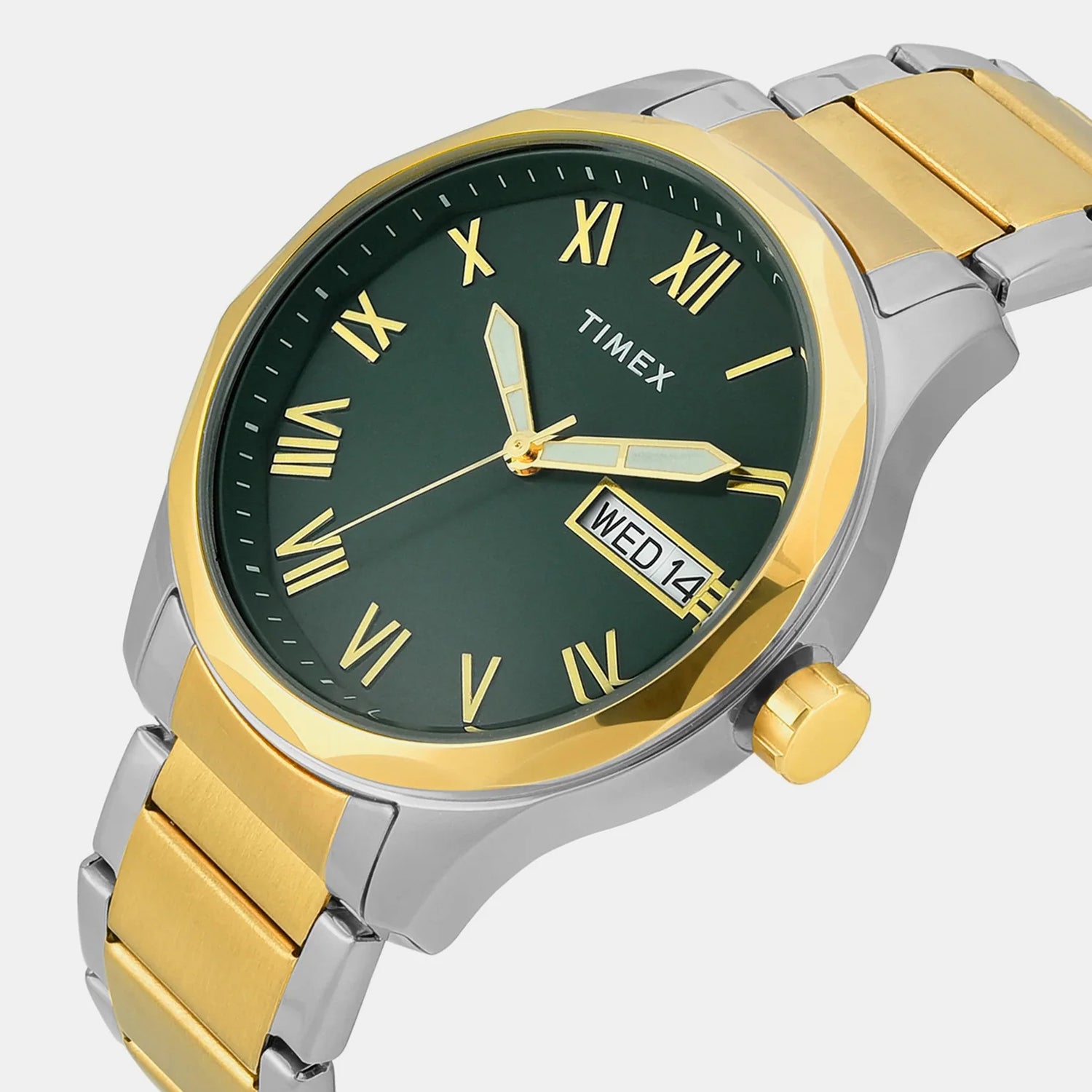 Signio Men Quartz Green Dial Analog Stainless Steel Watch TW0TG7641