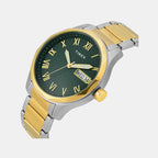 Fashion Men Quartz Green Dial Analog Stainless Steel Watch TW0TG7641