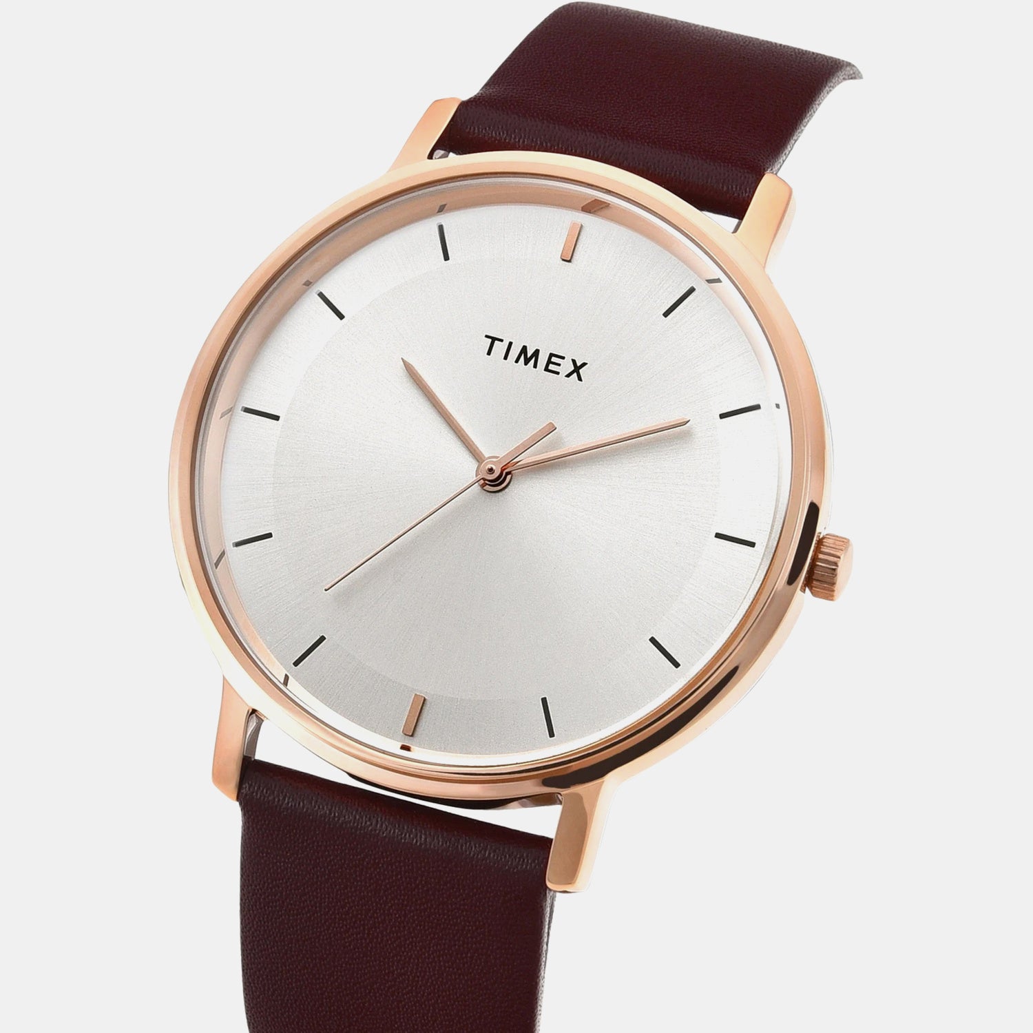 Classics Men Quartz Silver Dial Analog Leather Watch TW0TG8014