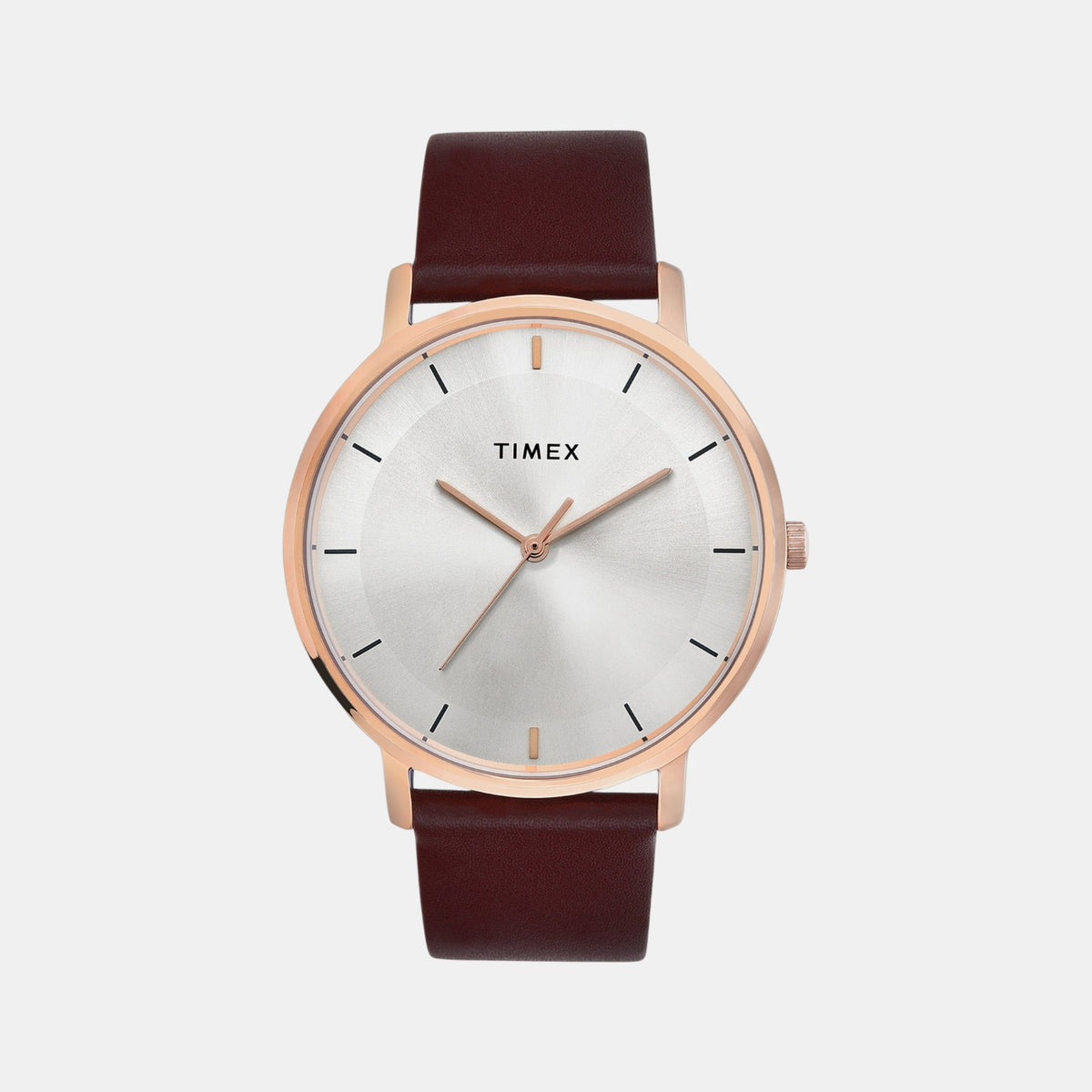 Trendline Men Quartz Silver Dial Analog Leather Watch TW0TG8014