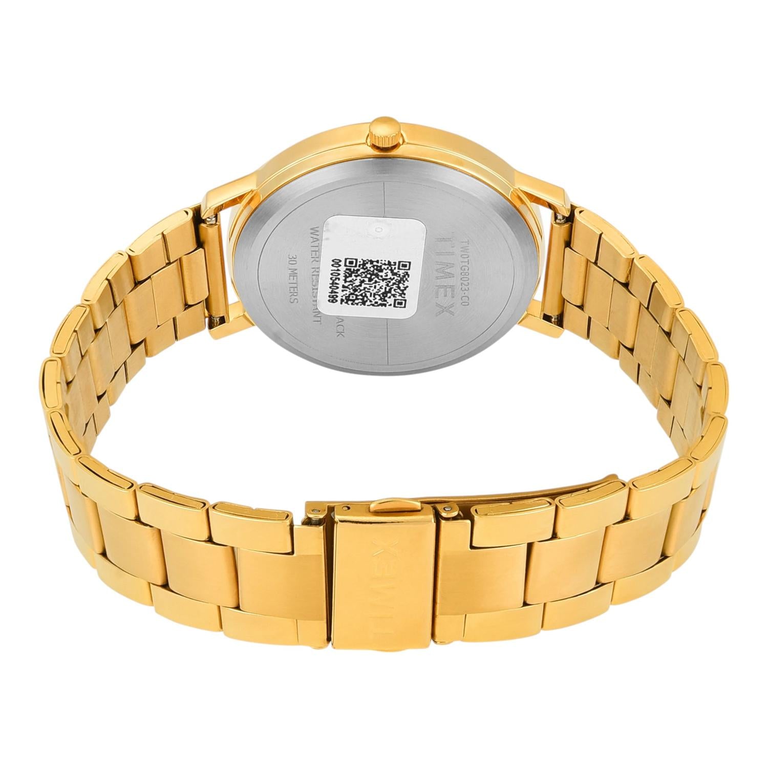 Fashion Men Quartz Silver Dial Analog Stainless Steel Watch TW0TG8023