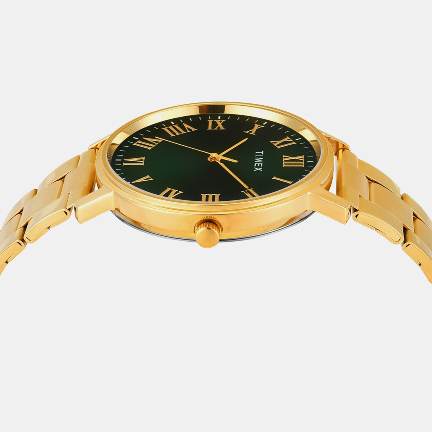 Fashion Men Quartz Green Dial Analog Stainless Steel Watch TW0TG8024