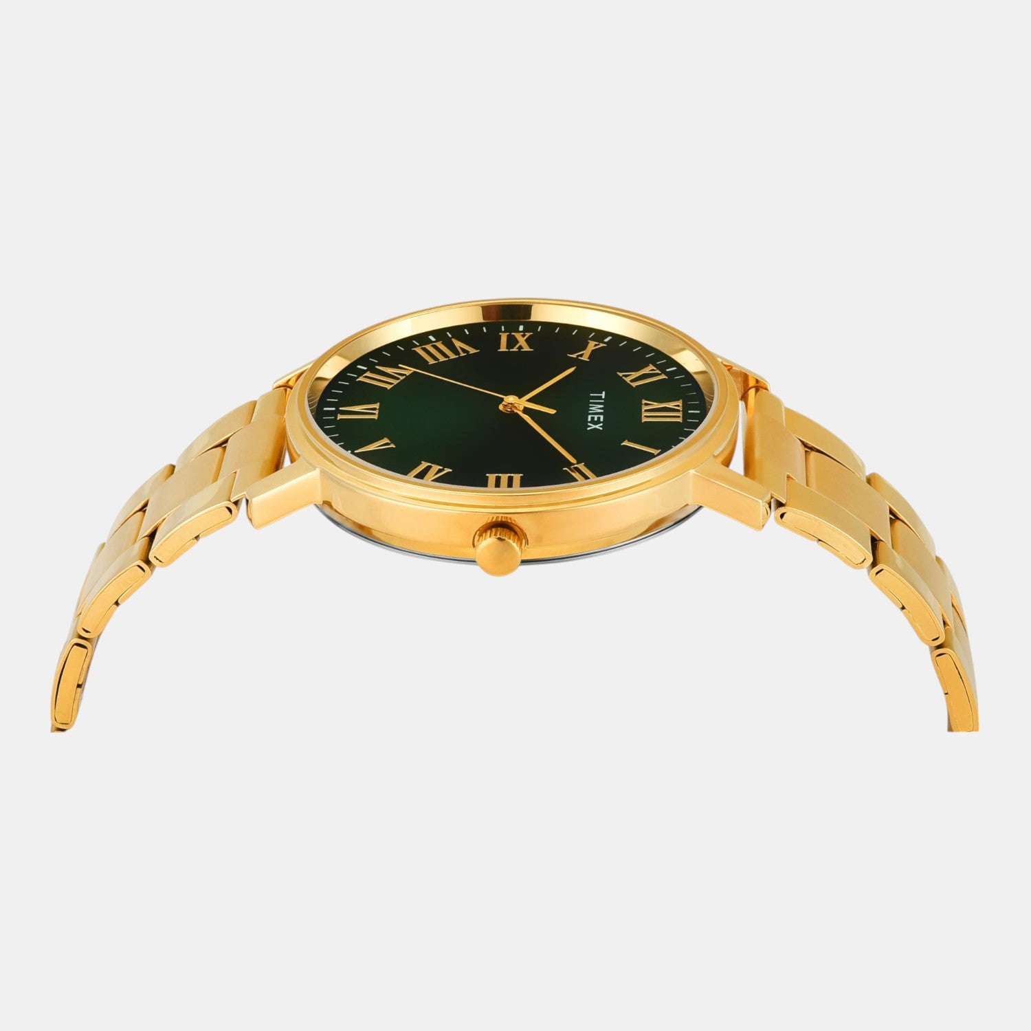 Fashion Men Quartz Green Dial Analog Stainless Steel Watch TW0TG8024