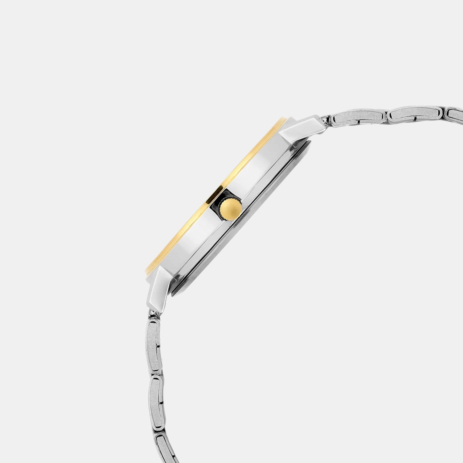 Fashion Men Quartz Champagne Dial Analog Stainless Steel Watch TW0TG8025