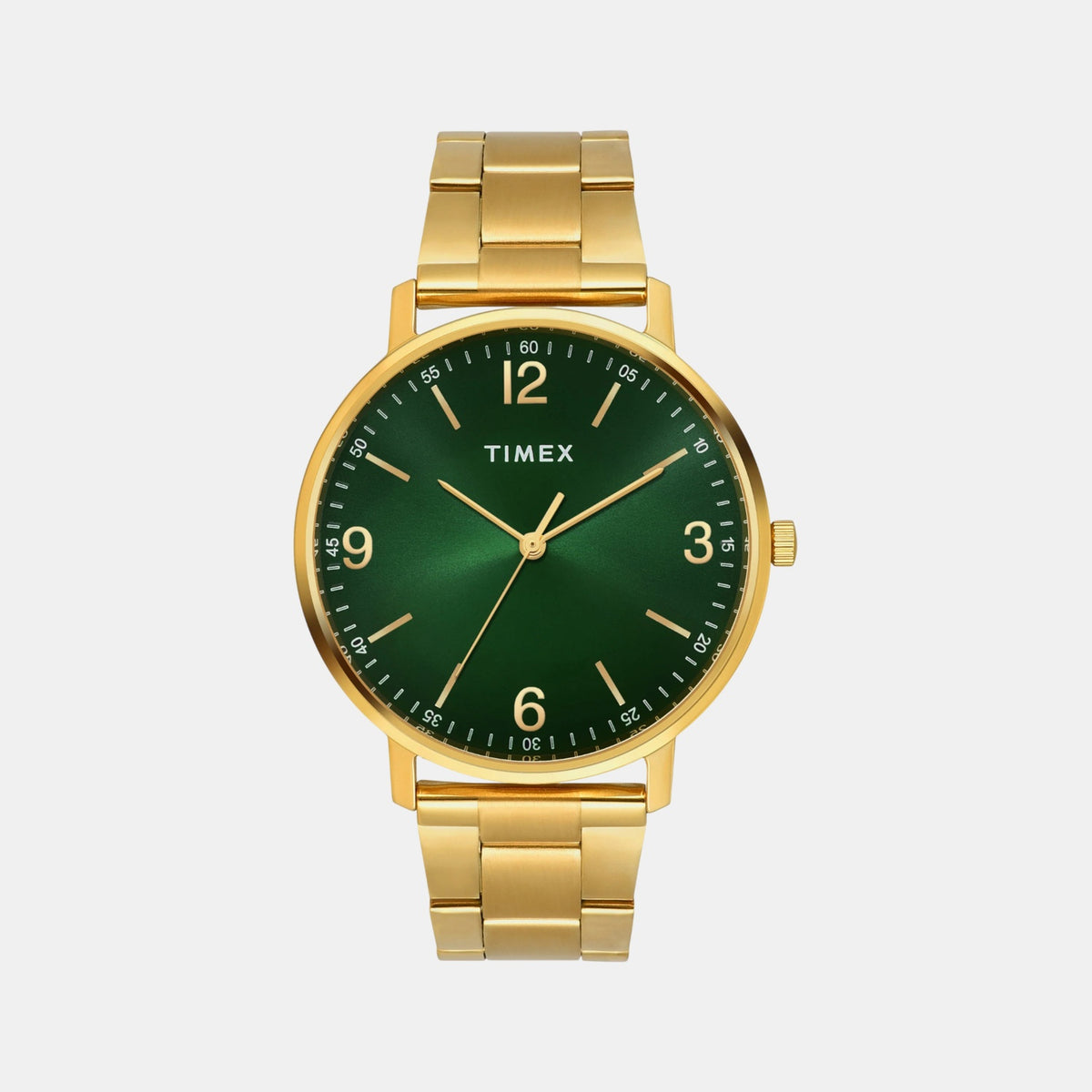 Trendline Men Quartz Green Dial Analog Stainless Steel Watch TW0TG8027