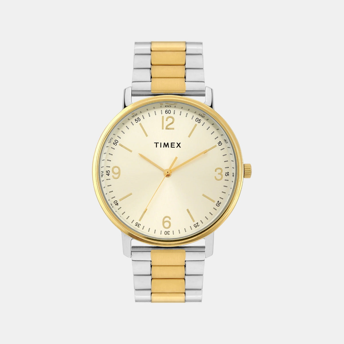 Trendline Men Quartz Champagne Dial Analog Stainless Steel Watch TW0TG8028