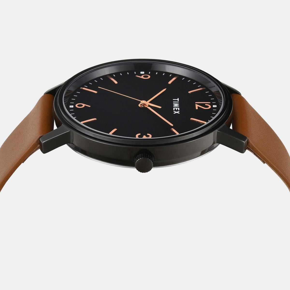 Trendline Men Quartz Black Dial Analog Leather Watch TW0TG8031