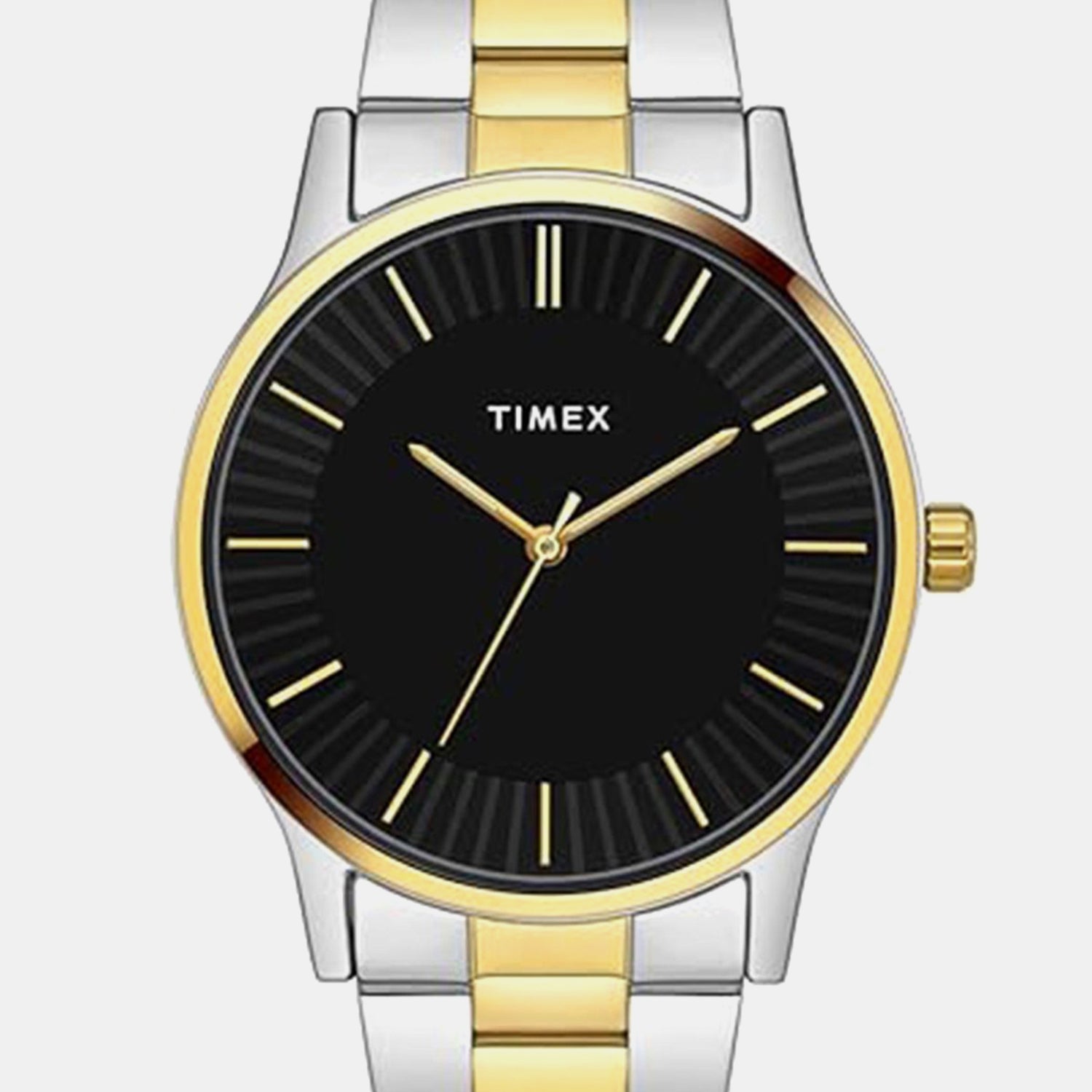 Fashion Unisex Quartz Black Dial Analog Stainless Steel Watch TW0TG8307