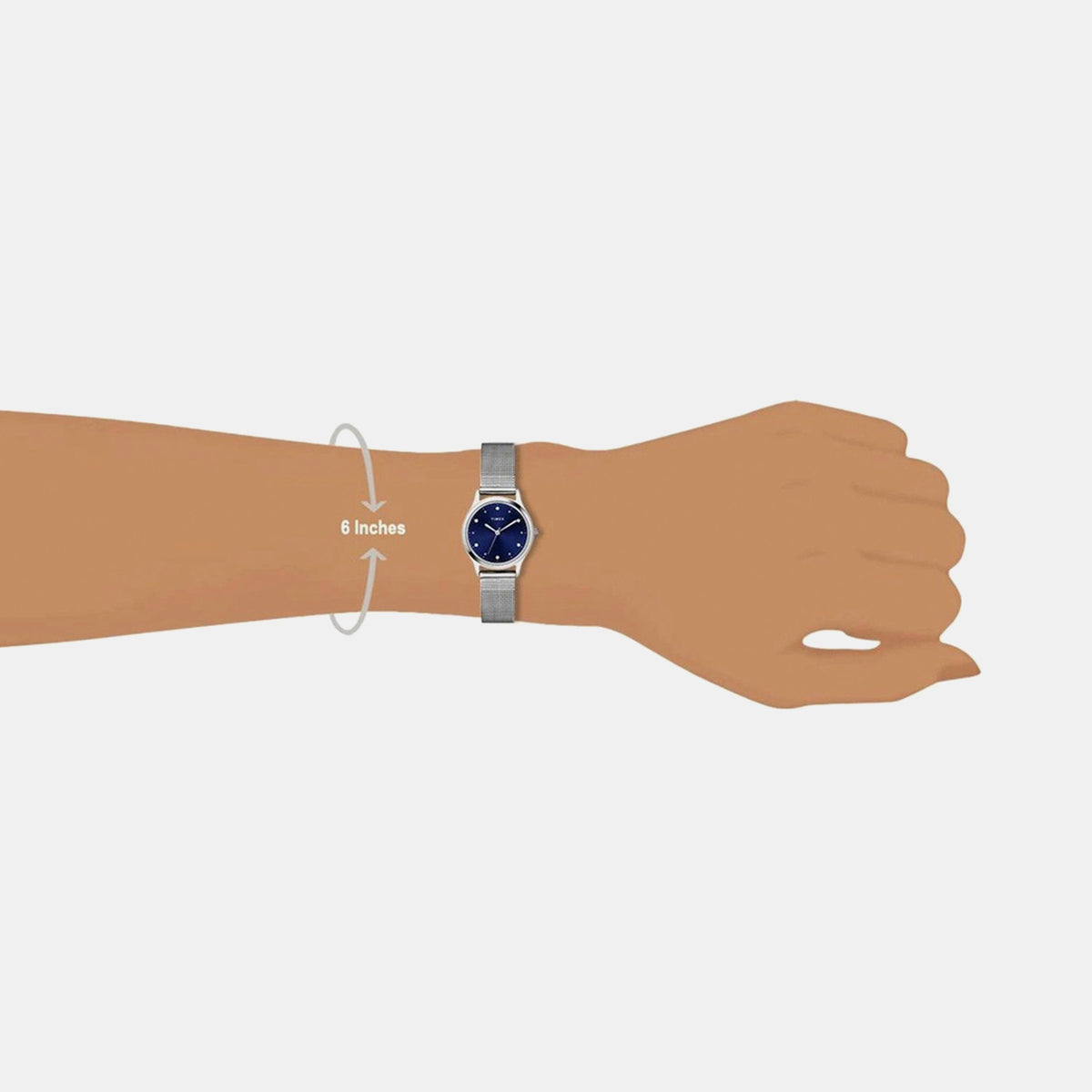 Trendline Women Quartz Blue Dial Analog Mesh Watch TW0TL8707