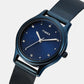 Fashion Women Quartz Blue Dial Analog Stainless Steel Watch TW0TL8717