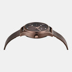 Fashion Women Quartz Brown Dial Analog Stainless Steel Watch TW0TL8718