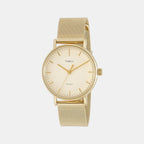Women Quartz Cream Dial Analog Stainless Steel Watch TW2R26500