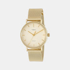 Women Quartz Cream Dial Analog Stainless Steel Watch TW2R26500