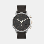 Men Quartz Black Dial Analog Leather Watch TW2T71500UJ