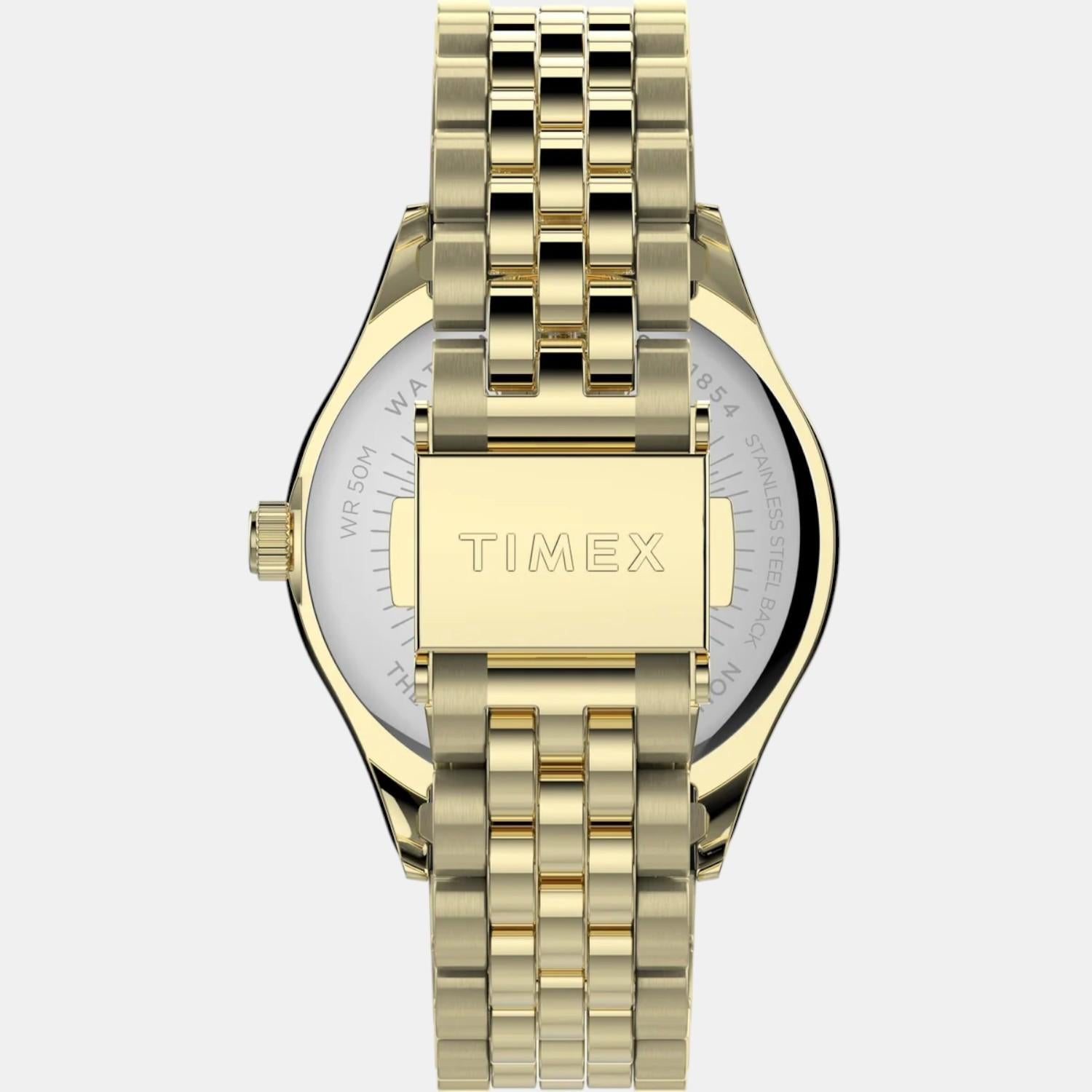 Women Quartz Gold Dial Analog Stainless Steel Watch TW2T86900UJ