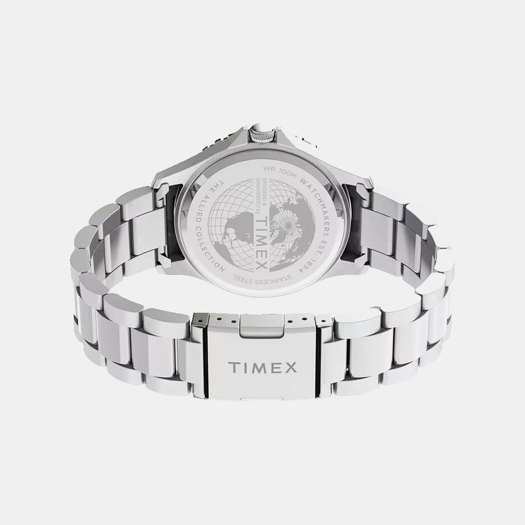 Men Quartz White Dial Analog Stainless Steel Watch TW2U10900UJ